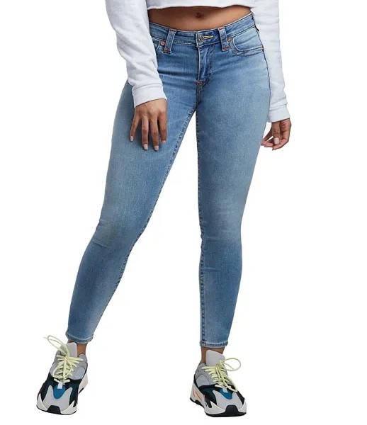 Джинсы скинни скинни до щиколотки True Religion Jennie Core из эластичного денима с низкой посадкой, синий