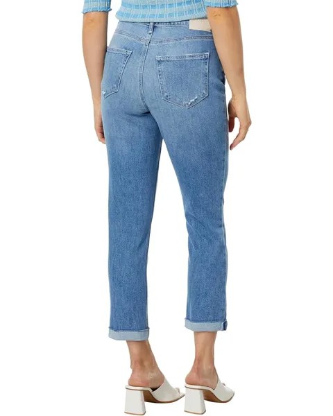 Джинсы Paige High-Rise Brigitte Seamed Beltloops Raw Hem in Exhibition Distressed, цвет Exhibition Distressed
