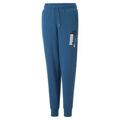 Puma Alpha Sweatpants Youth Boys Синие повседневные спортивные штаны для мальчиков 67010817