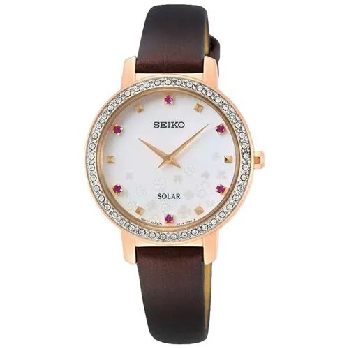 Наручные часы SEIKO Seiko SUP450P1, коричневый, белый