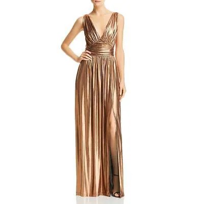 Rachel Zoe Womens Ashley Bronze Blouson Empire Вечернее платье 10 BHFO 4596