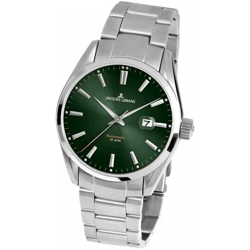 Наручные часы JACQUES LEMANS Classic 61463, серебряный, зеленый