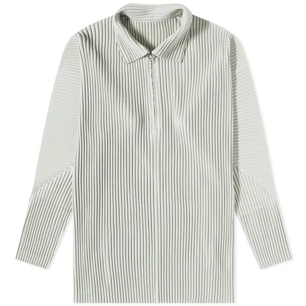 Футболка Homme Plissé Issey Miyake Long Sleeve Pleat Quarter Zip Polo