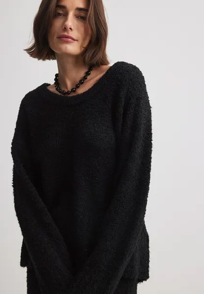 Вязаный свитер MIT RUNDEM AUSSCHNITT NA-KD, цвет black