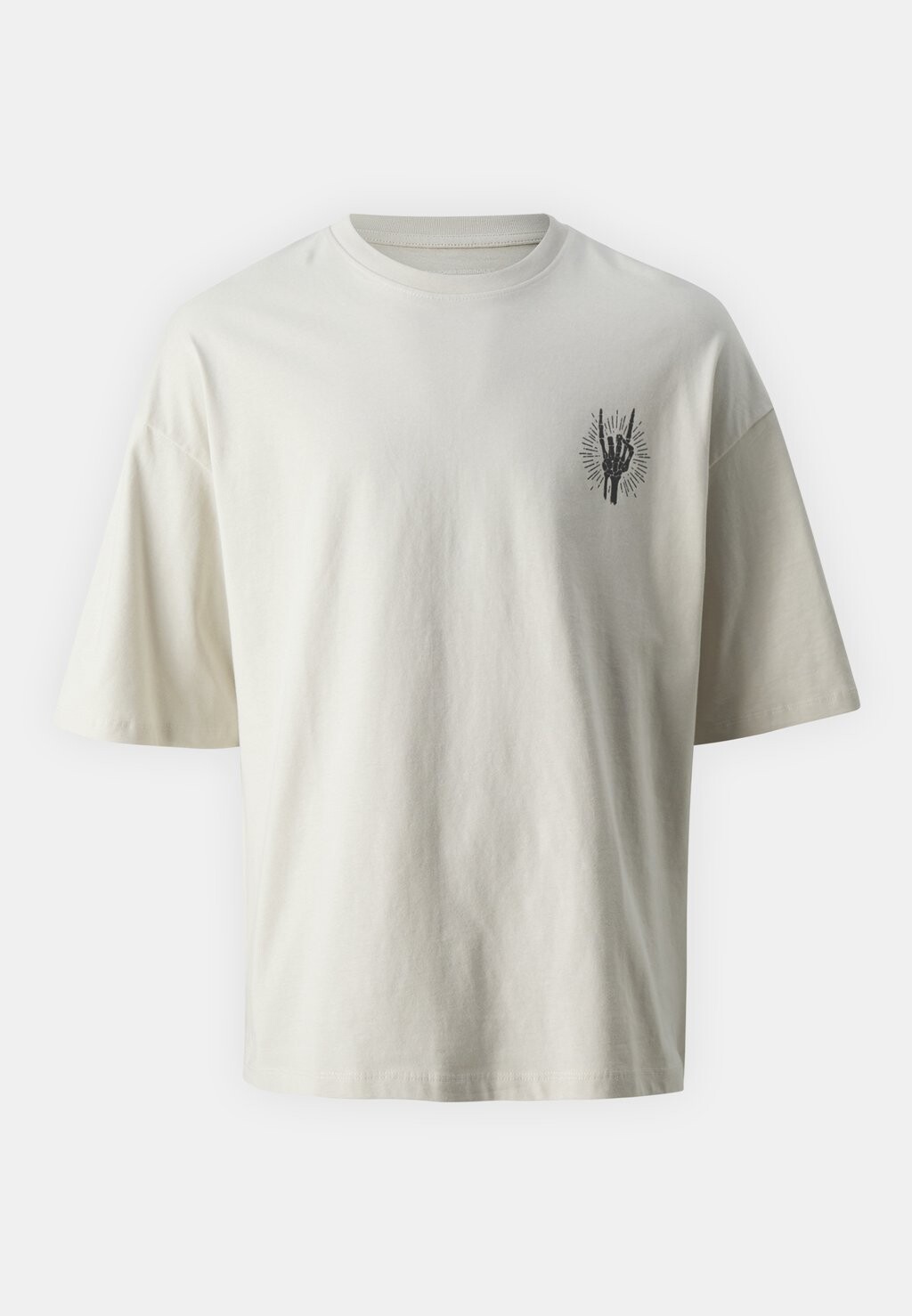 Футболка с принтом Jorcharge Graphic Tee Crew Neck Unisex Jack & Jones, бежевый