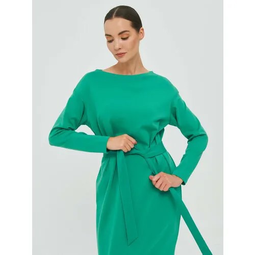 Платье КАЛЯЕВ, размер 46, зеленый