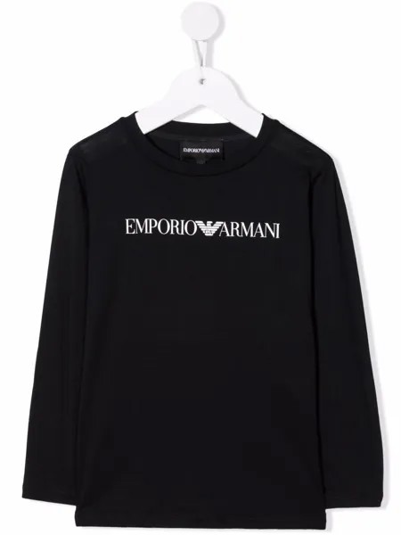 Emporio Armani Kids топ с длинными рукавами и логотипом