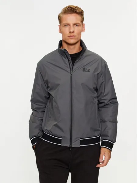 Бомбер стандартного кроя Ea7 Emporio Armani, серый
