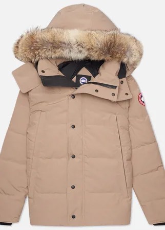Мужская куртка парка Canada Goose Wyndham, цвет бежевый, размер XL