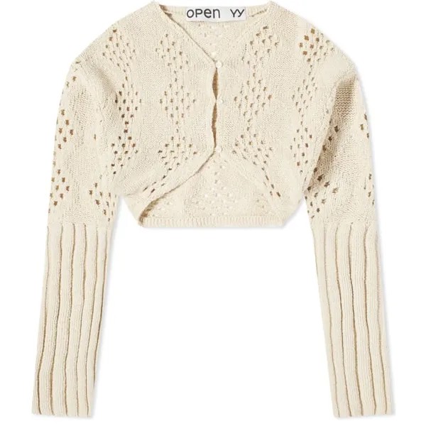 Болеро OPEN YY Argyle Pointelle Knit, светло-бежевый
