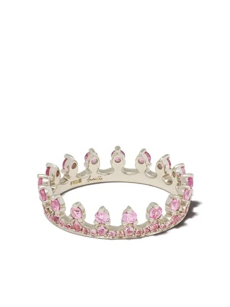 Annoushka кольцо Crown из белого золота с сапфирами