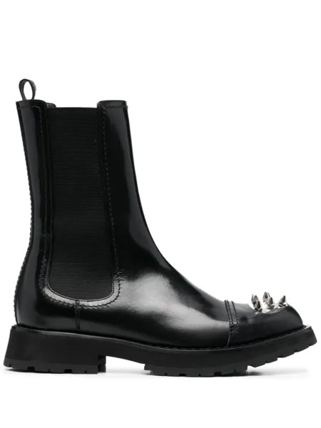 Alexander McQueen ботинки челси с заклепками, черный
