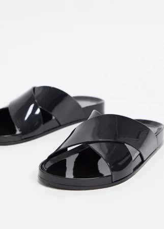 Черные силиконовые шлепанцы South Beach-Черный