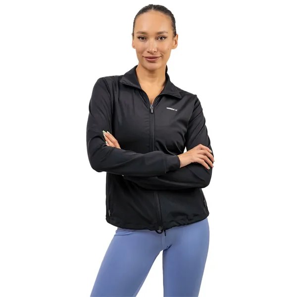 Толстовка Nebbia Shiny Up Workout Sleek Full Zip, черный