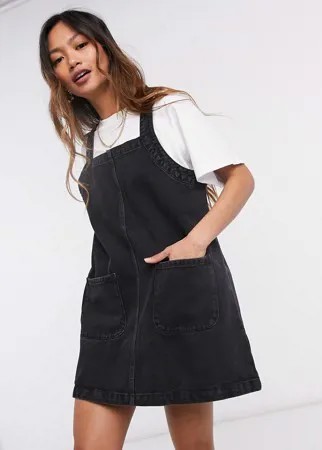 Черное платье-сарафан Monki-Черный цвет