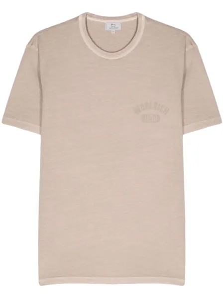 Woolrich футболка с логотипом, нейтральный цвет