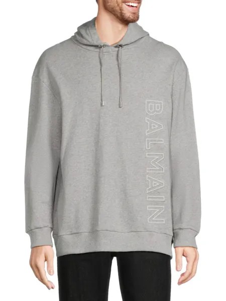 Толстовка с логотипом Balmain, цвет Grigio