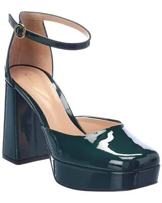 Gianvito Rossi Vian 70 Женские лакированные туфли на платформе, зеленые 37,5
