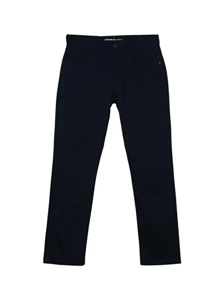 Мужские брюки цвета индиго с нормальной талией, комфортным кроем Altınyıldız Classic