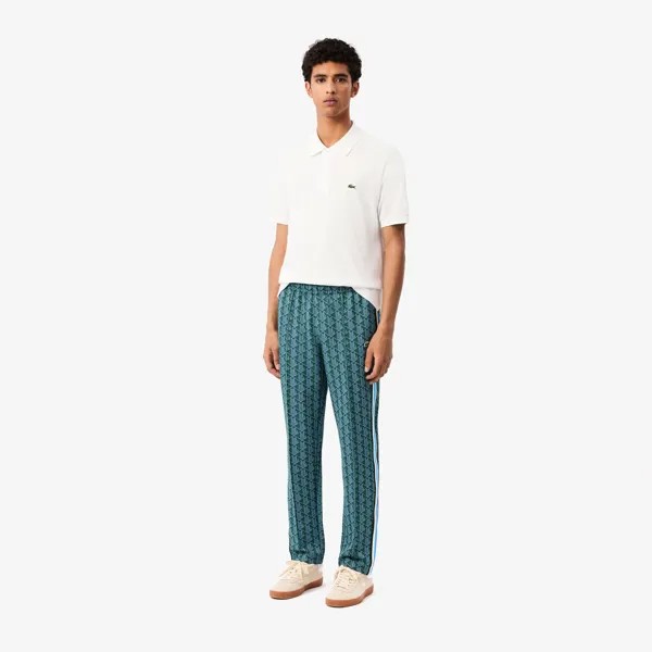 Жаккардовые спортивные брюки Lacoste Paris с монограммой