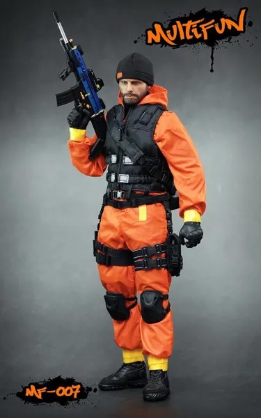 _ MULTIFUN 1/6 MF007 Оранжевый агент одежда костюм мужской солдат комплект одежды модель подходит для 12 дюймовых экшн-фигурок кукол