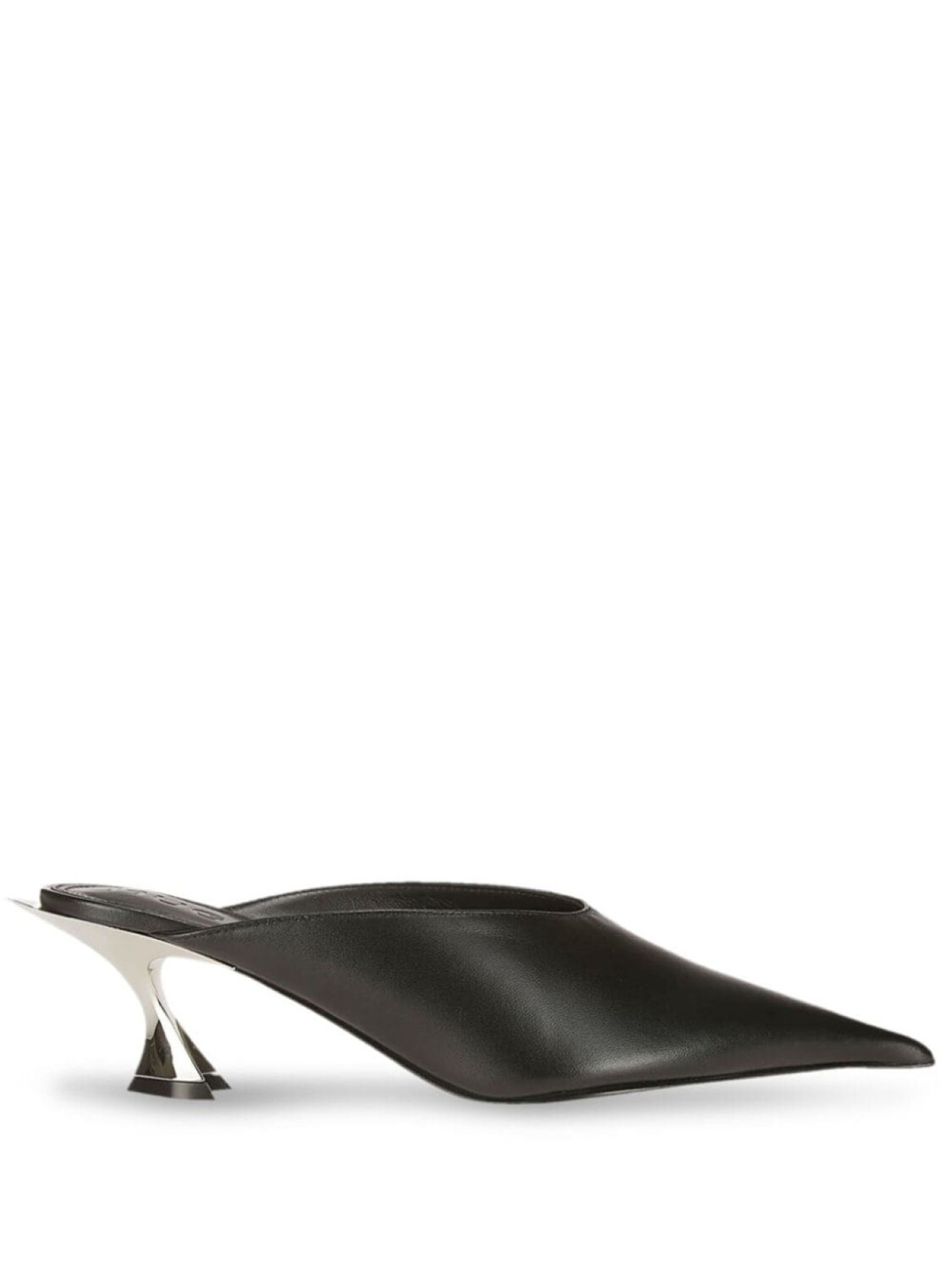 Mugler мюли Fang 55 с заостренным носком, черный