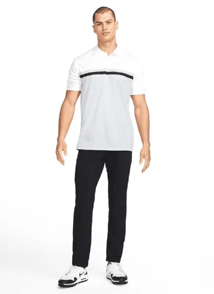 Мужская футболка-поло Nike DriFit Golf с цветными блоками, белый/серый, разные размеры, DH0849-100