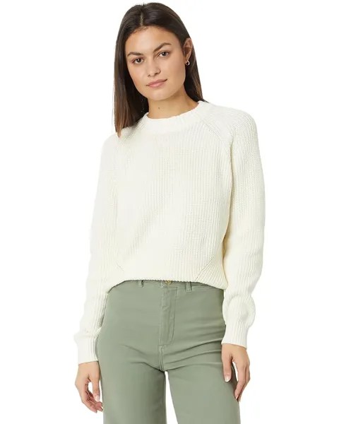Свитер Faherty Sunwashed Fisherman Crew Sweater, цвет Egret