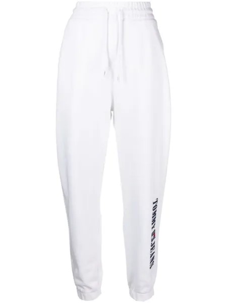 Tommy Jeans спортивные брюки с кулиской и логотипом, белый