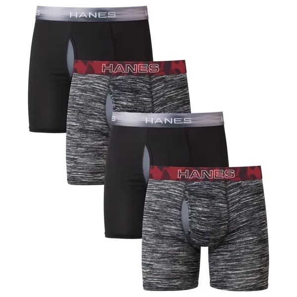 Мужские трусы-боксеры Hanes Sport X-Temp 2.0 Performance (4 шт.)