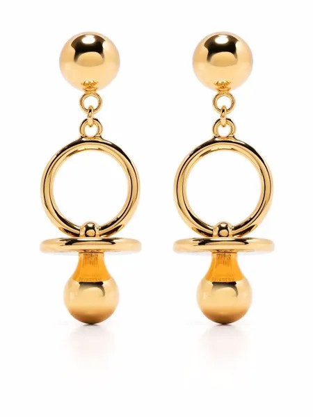 Moschino pacifier-charm earrings