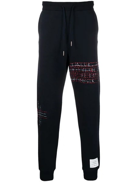 Thom Browne спортивные брюки с вышивкой