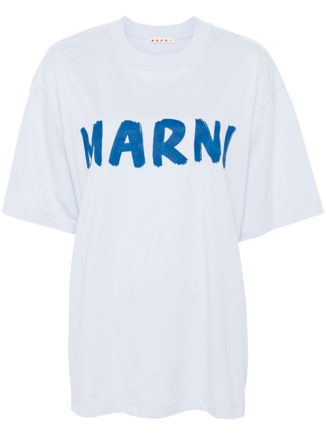 Marni футболка с логотипом, синий