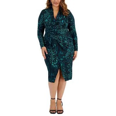 Rachel Rachel Roy Женское длинное платье с запахом спереди и животным принтом Plus BHFO 2291