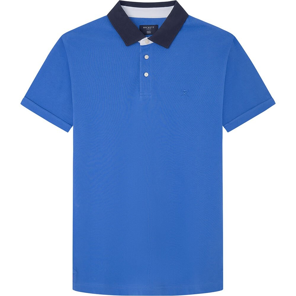 Поло с коротким рукавом Hackett Selvedge Placket, синий