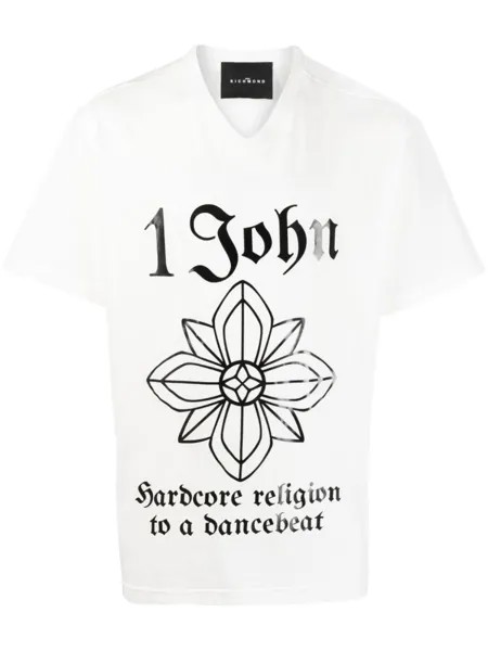 John Richmond футболка Hardcore Religion, белый