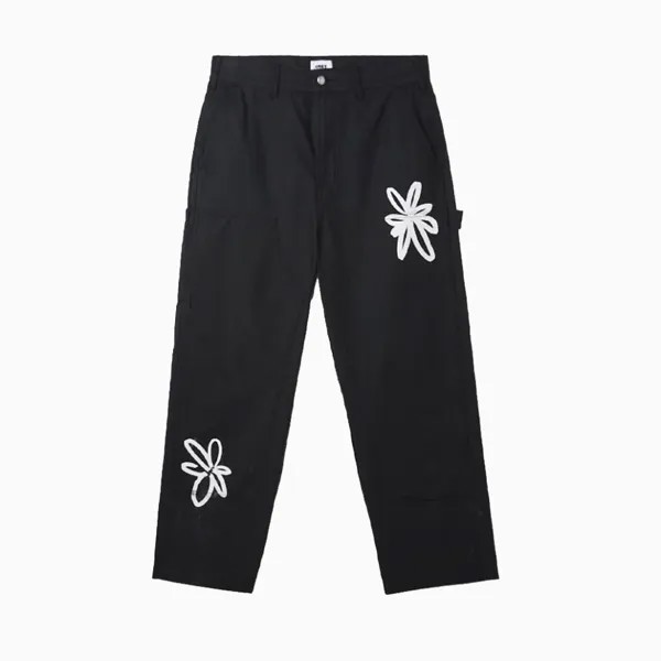 Брюки OBEY Big Timer Twill Printed Carpenter Pant Digital Black