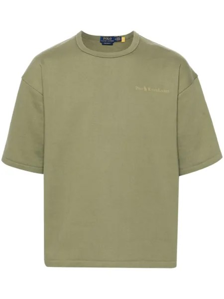 Polo Ralph Lauren футболка с приспущенными плечами и логотипом, зеленый