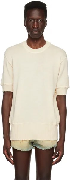 Состаренная футболка Off-White Maison Margiela