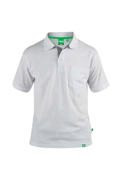 Рубашка поло из пике с нагрудным карманом Grant Duke Clothing, белый