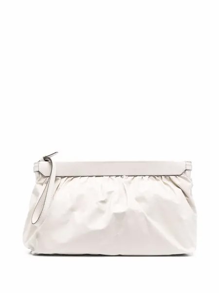 Isabel Marant ruched leather clutch bag