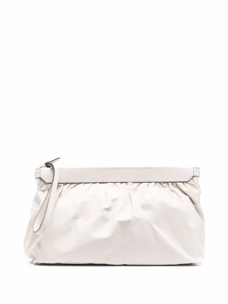 Isabel Marant ruched leather clutch bag