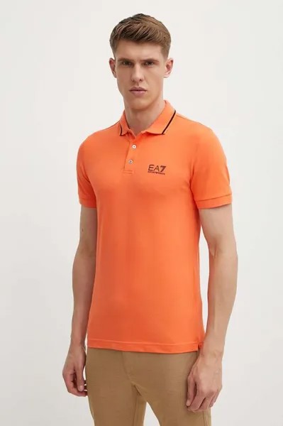 Поло EA7 Emporio Armani, оранжевый