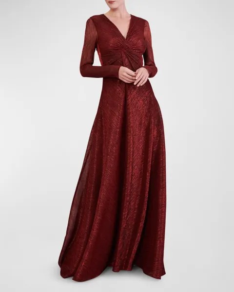 Платье Viole с длинными рукавами и эффектом металлик Talbot Runhof
