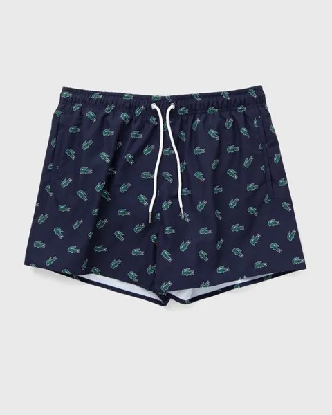 Плавки Lacoste Crocodile Print Swim Trunks, цвет navy blue/multico
