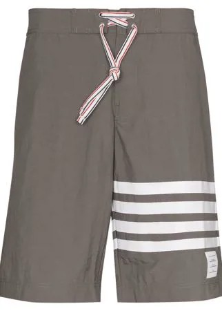 Thom Browne плавки-шорты с кулиской и полосками 4-Bar