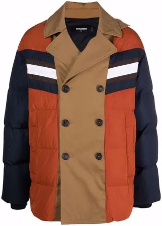 Dsquared2 пальто с контрастными вставками