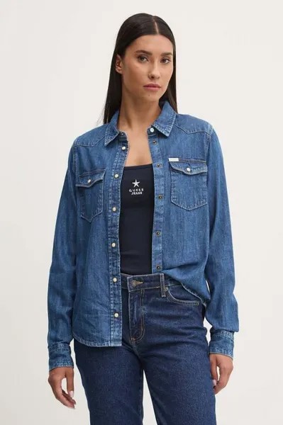 Джинсовая рубашка Guess Jeans, синий