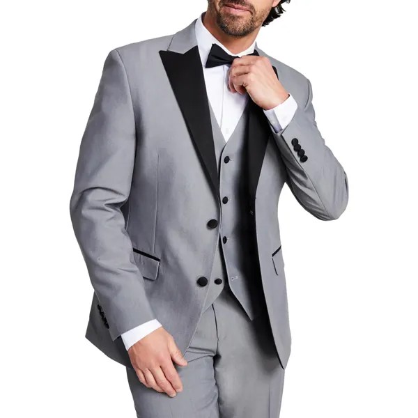 Мужской костюм Slim Fit, серый