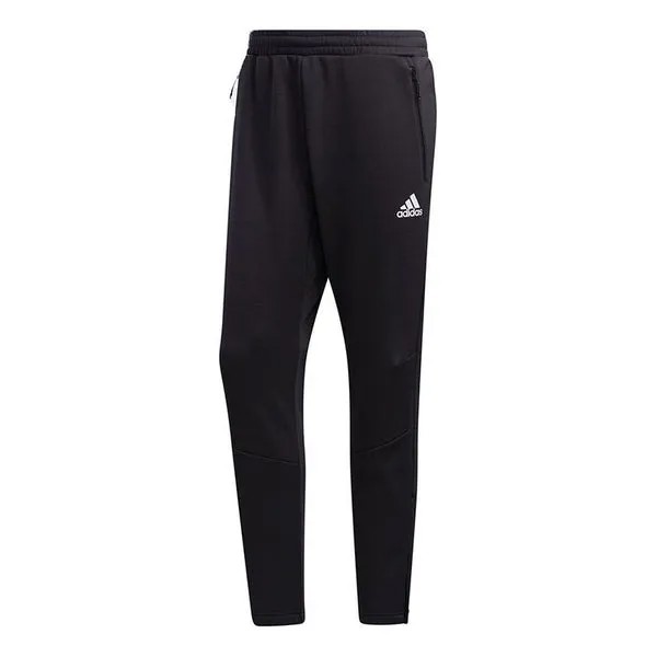 Спортивные штаны adidas Cap New Pants logo Reflective Conical Fleece Lined Sports Long Pants Black, черный
